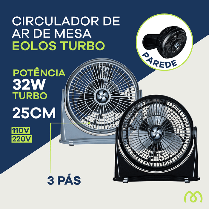 CIRCULADOR DE AR 25CM - VENTIMAIS