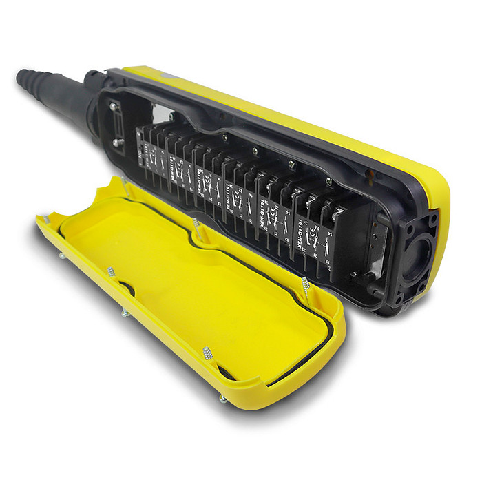 Botoeira Industrial Pendente com 6 Botões com 2 Estágios + Botão Emergência - XAC-A6913