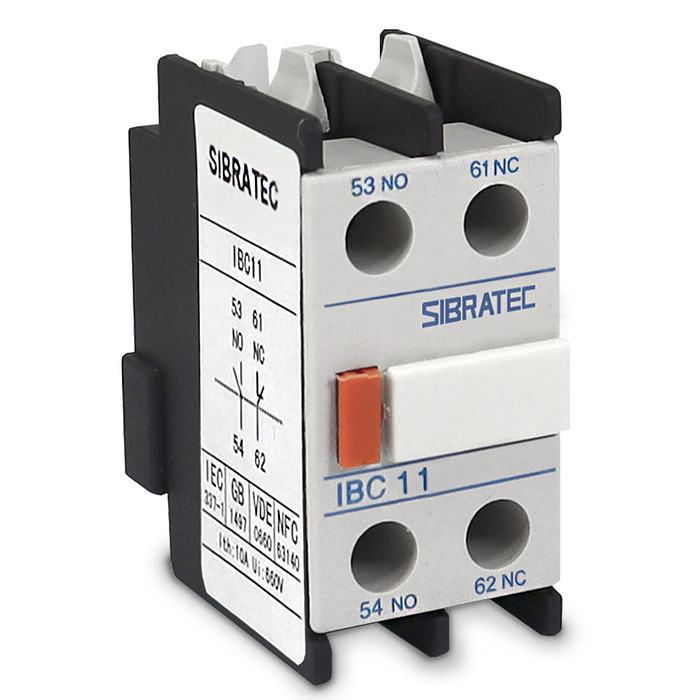 Bloco de Contato Auxiliar 1NA+1NF para Contatores de 9A até 32A  - IBC11