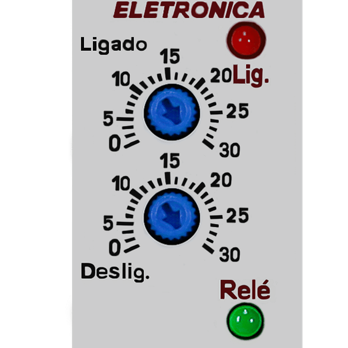 Temporizador Cíclico Liga 0-30 Min. X Desliga 0-30 Min. - 220V