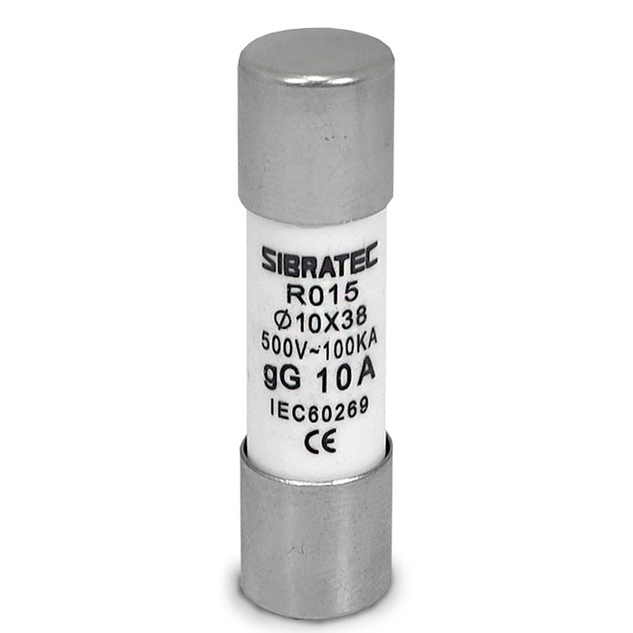 Kit 10 Fusível Tipo Cartucho Retardado gG de 10A | 10x38mm RO15 | 100kA 500V