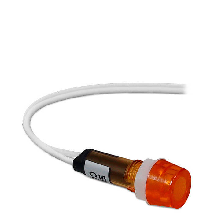 Sinaleiro LED Amarelo 110V-220V Padrão 9mm - Tipo "Olho de Boi"