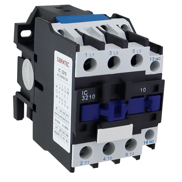 Contator Tripolar 32A Bobina 110V 127V com Contato aux. 1NA