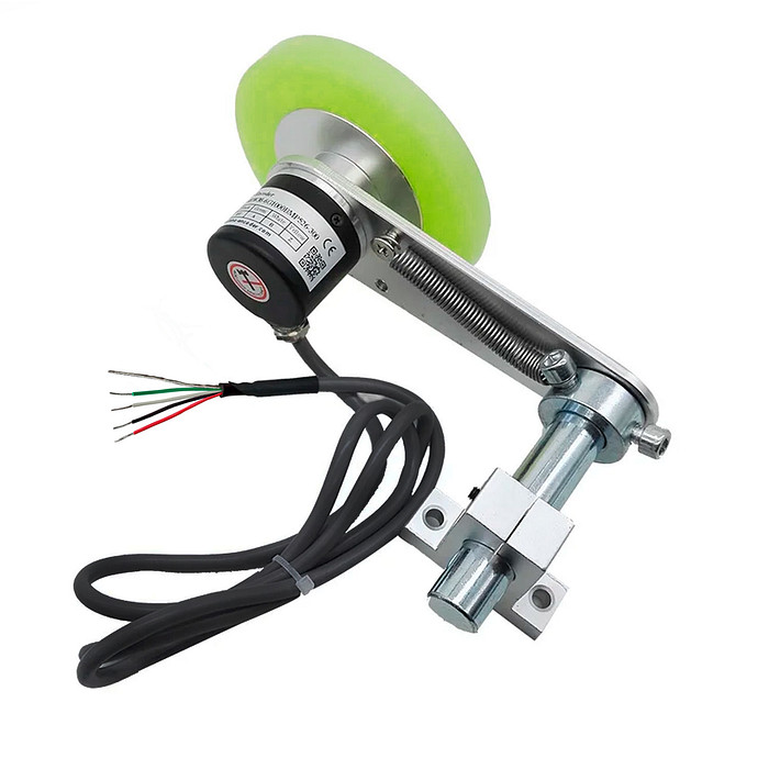 Kit Encoder Incremental com Suporte Metálico e Roldana com Amortecimento de Impacto