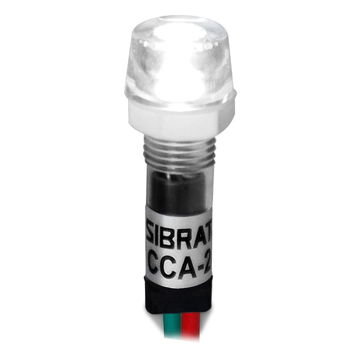 Sinaleiro LED Branco 12V-24V Padrão 9mm - Tipo "Olho de Boi"