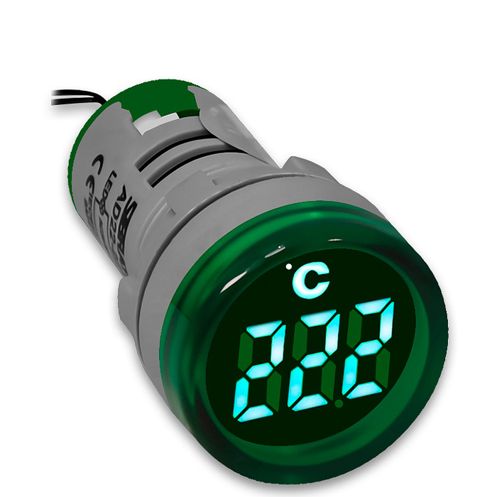 Medidor de Temperatura Digital -20 A 199°C Verde 22mm Bivolt 110V / 220V - AD22-22TMG