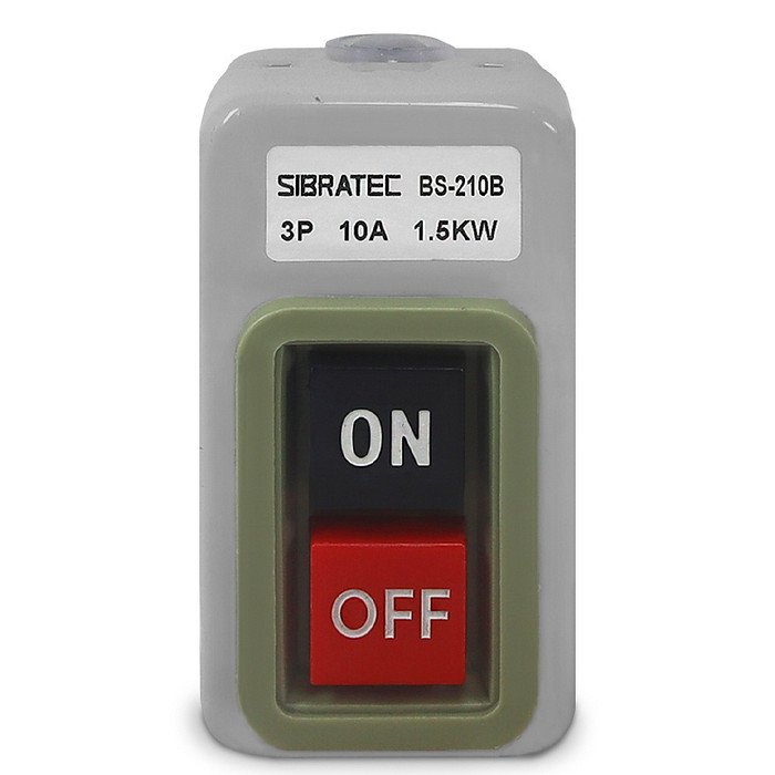 Botoeira Dupla Liga Desliga 10A Chave Trifásica para Motor Até 5cv - BS210B