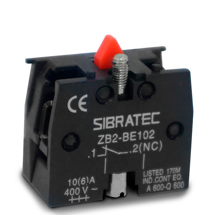 Bloco de Contato com 1NF Vermelho para Botões e Seletoras - ZB2-BE102