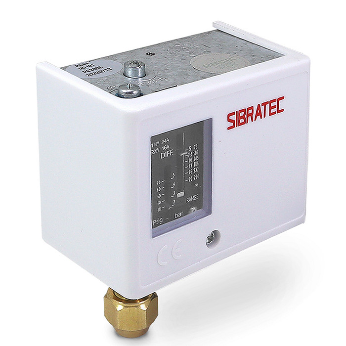 Pressostato Ajuste 4-20Bar com Autoreset e 1 Contato reversível 16A/220Vca - PC20D