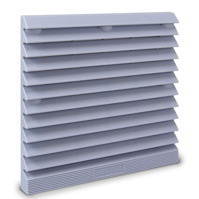 Veneziana com Filtro para Ventilador 120x120mm cor Cinza