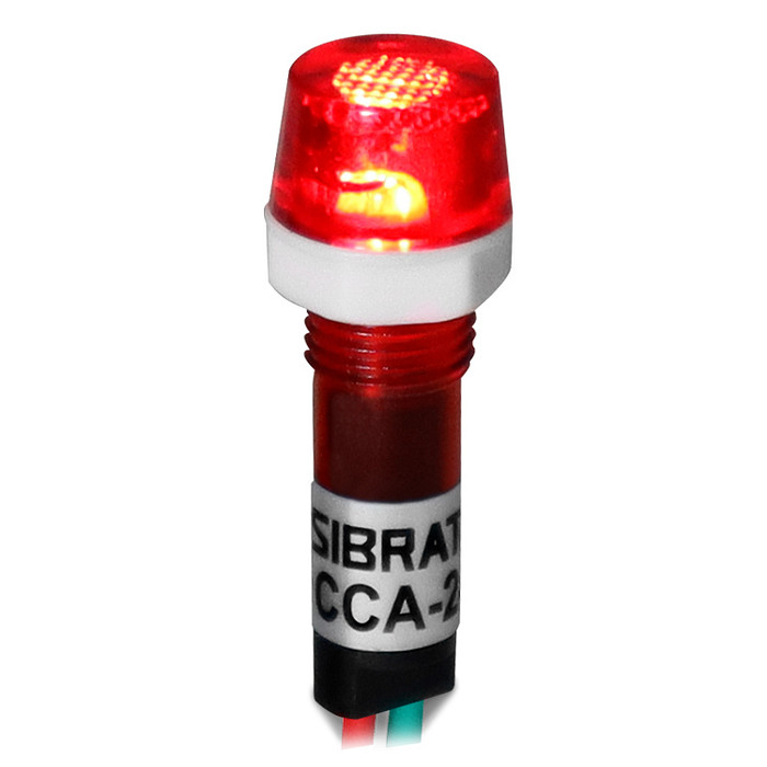 Sinaleiro LED Vermelho 12V-24V Padrão 9mm - Tipo "Olho de Boi"