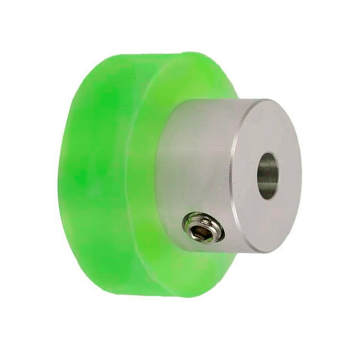 Roda Roldana de Silicone 100mm para Encoder Eixo 6mm