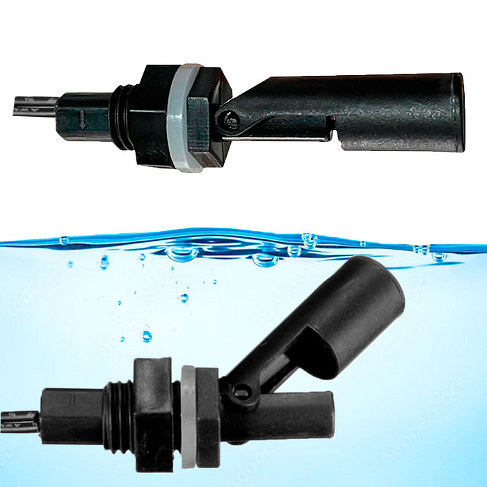 Kit Alarme Nível Boia Horizontal + Buzzer Sinalizador Sonoro e Visual