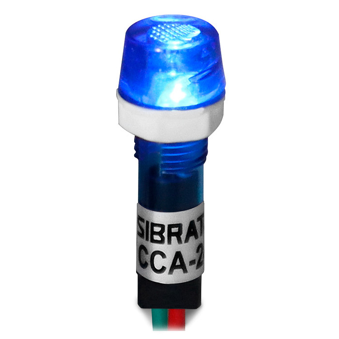 Sinaleiro LED Azul 12V-24V Padrão 9mm - Tipo "Olho de Boi"