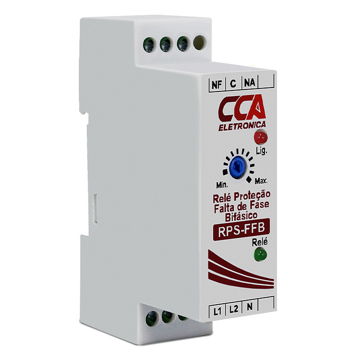 Rele Falta de Fase Proteção Bifásico 220V ou 254V (f+f+n)
