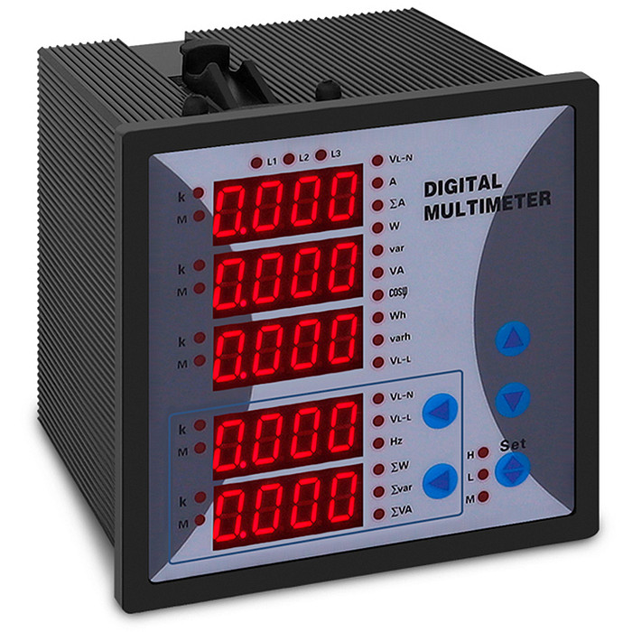 Multimedidor Trifásico (Tensão, Corrente e Frequência) Sem Saída 96x96mm - AOB292E-9X5