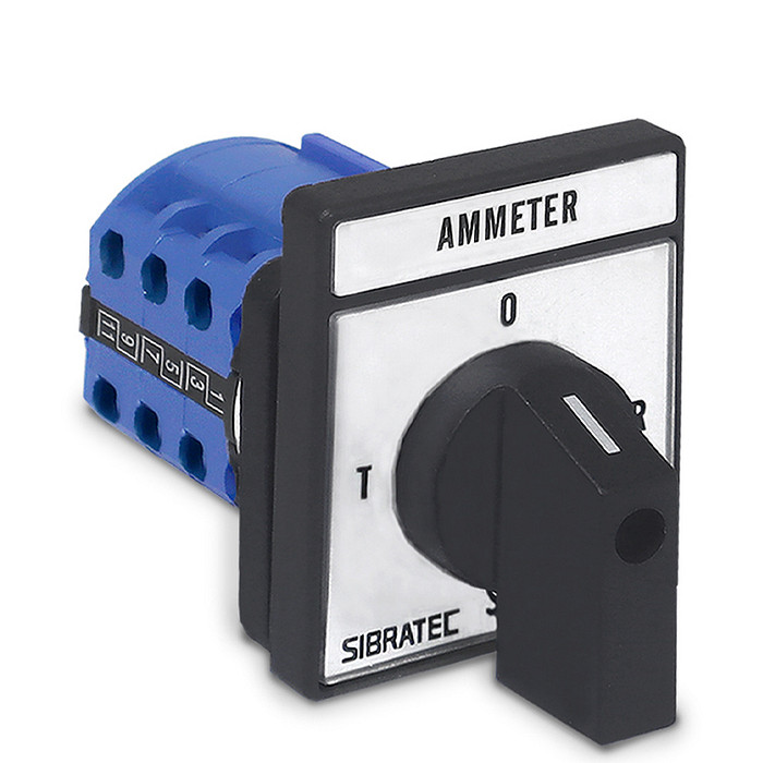 Chave Amperimétrica Rotativa com 4 Posições 0/R/S/T até 20A para Porta de Painel - LW28-20A