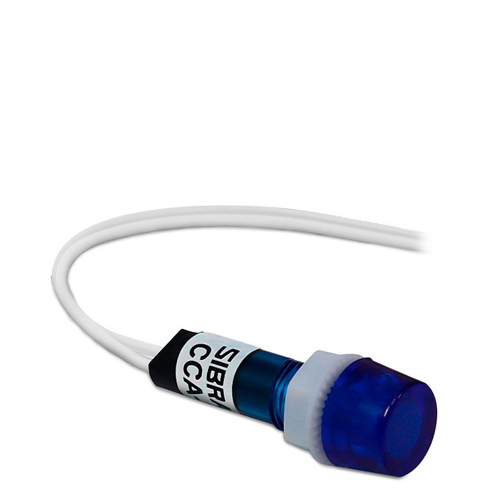 Sinaleiro LED Azul 110V-220V Padrão 9mm - Tipo "Olho de Boi"