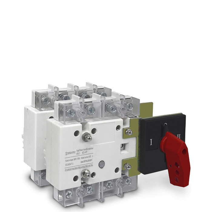 Chave de Transferência Manual 63A | 4 Polos | 3 Posições | Rede Gerador - SGLZ