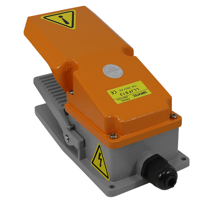 Pedaleira Metálica com Proteção Capa Superior com 1 Contato Reversível - LLJFS13