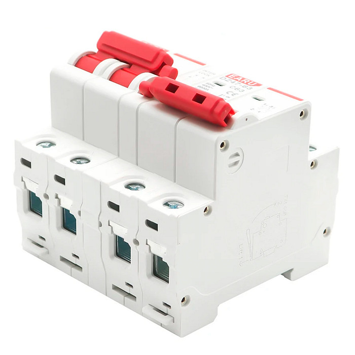 Chave Transferência 2+2 Polos 63A Trilho DIN Disjuntor Intertravado Rede Gerador - DZ-47