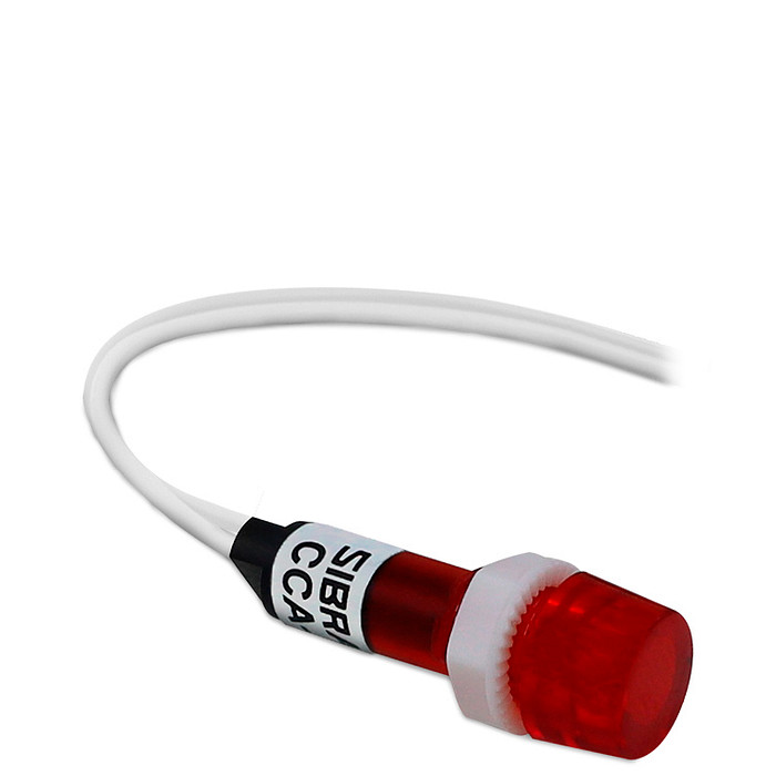 Sinaleiro LED Vermelho 110V-220V Padrão 9mm - Tipo "Olho de Boi"