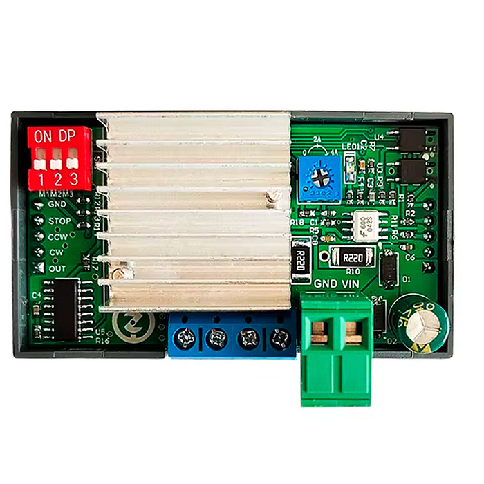 Controlador Digital Velocidade Reversão Ângulo Ciclos 12/24V com Driver para Motor De Passo Nema