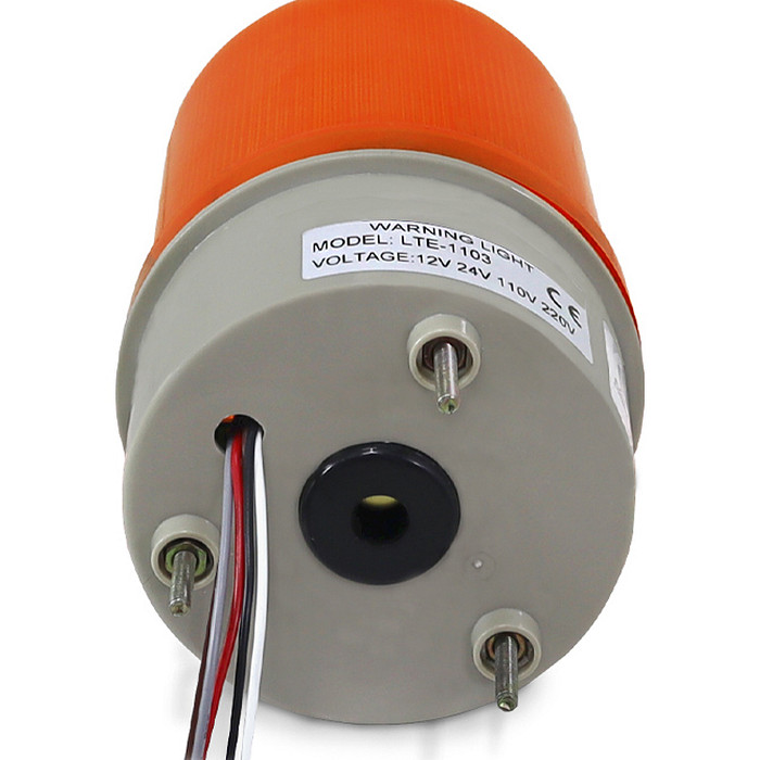 Sinalizador Giratório Amarelo com Buzzer 12V-220V (AC/DC) Giroflex - LTE1101