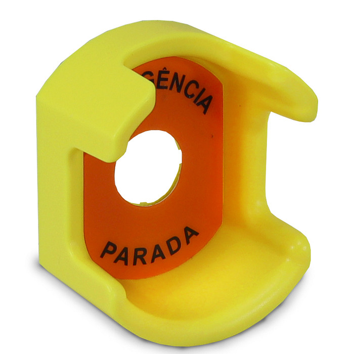 Protetor Plástico Guarda Alta Amarelo para Botão de Emergência 22mm - SA-EG2