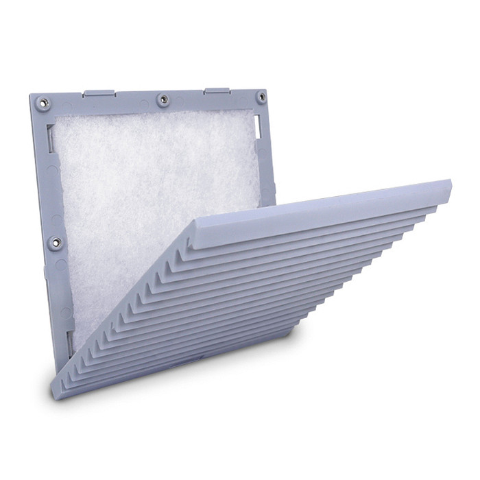 Veneziana com Filtro para Ventilador 150x150mm e 120x120mm cor Cinza