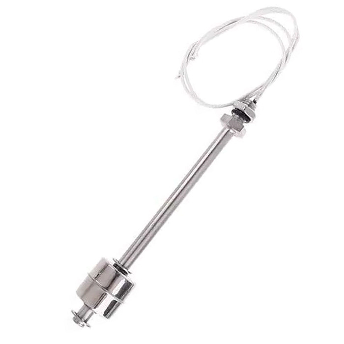Boia de Nível Aço Inox Vertical 150mm 1NA Cabo com 30cm IP67