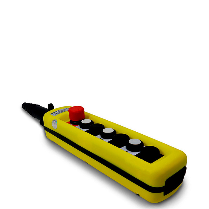 Botoeira Industrial Pendente com 6 Botões + Botão Emergência - XAC-A6713