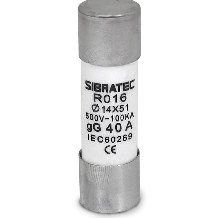 Kit 10 Fusível Tipo Cartucho Retardado gG de 40A | 14x51mm RO16 | 100kA 500V