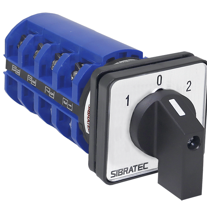 Chave de Transferência Rotativa 63A | 4 Polos | 3 Posições | Porta de Painel | Rede Gerador - LW28-63-4P