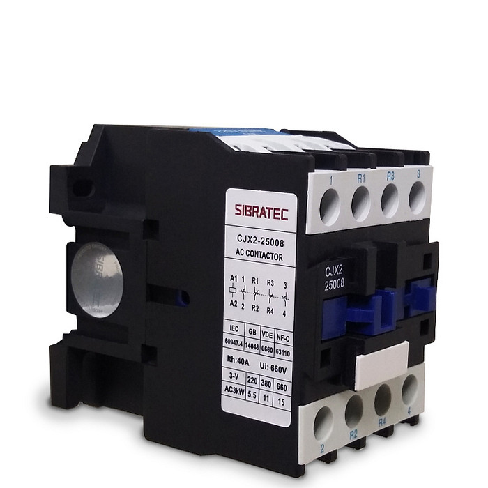 Contator Tetrapolar (2Na+2Nf) 25A Bobina 220V para Transferência de Redes - CJX2-25008