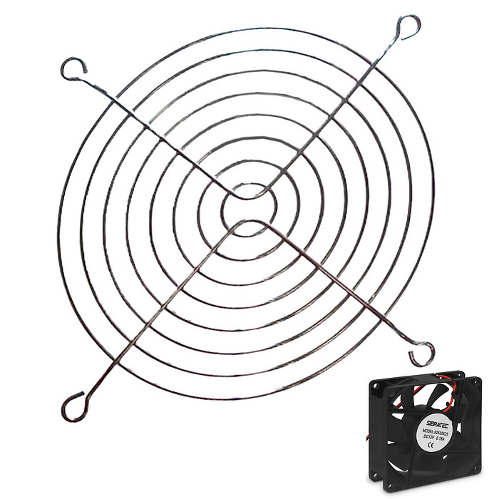 Grade de Proteção para Ventilador 80x80mm Metálica