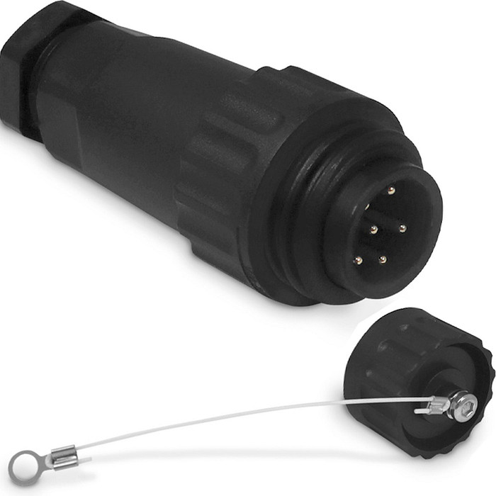 Kit Conector Fêmea + Macho 7 Vias com Tampa Blindado tipo Pendente para Cabo WA22
