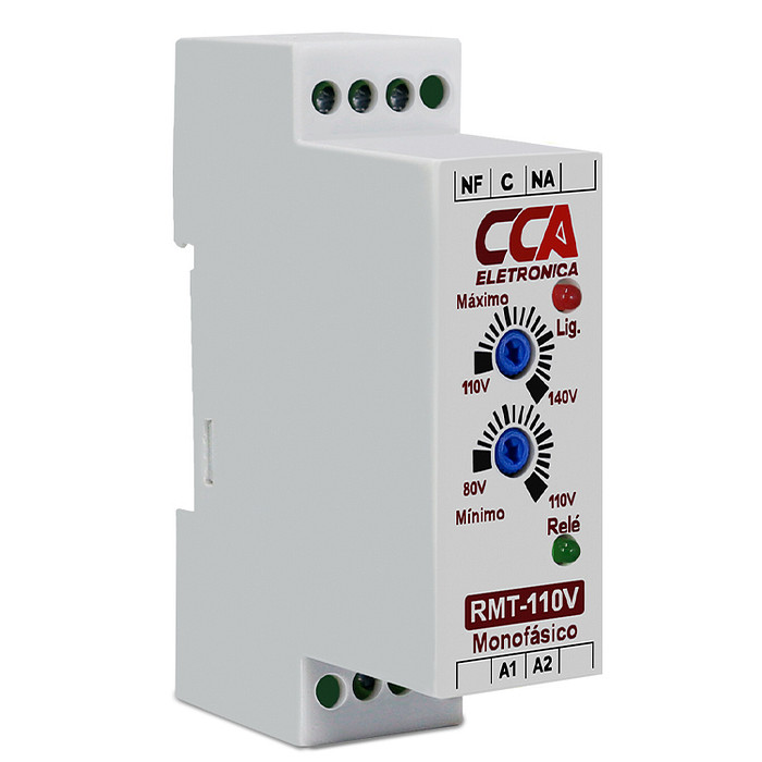 Relé Protetor Monitor Tensão 110/127V - Ajuste Mínimo 80V~110V Máximo 110V~140V - RMT