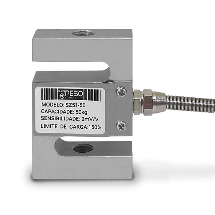 Célula de Carga tipo Z de Tração Capacidade 50Kg Rosca M12 - SZ51-50