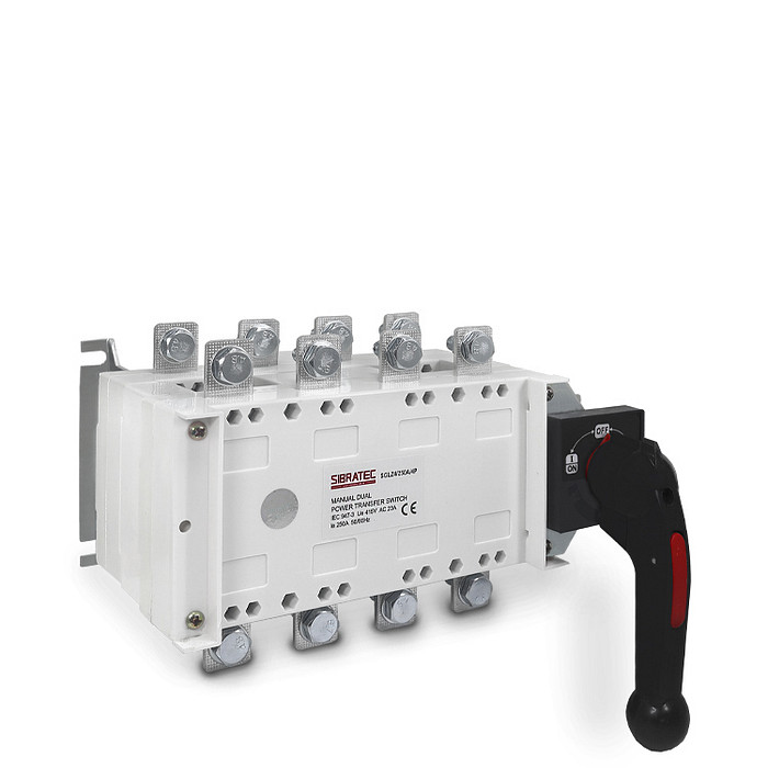 Chave de Transferência Manual 250A 4 Polos 3 Posições Rede Gerador - SGLZ