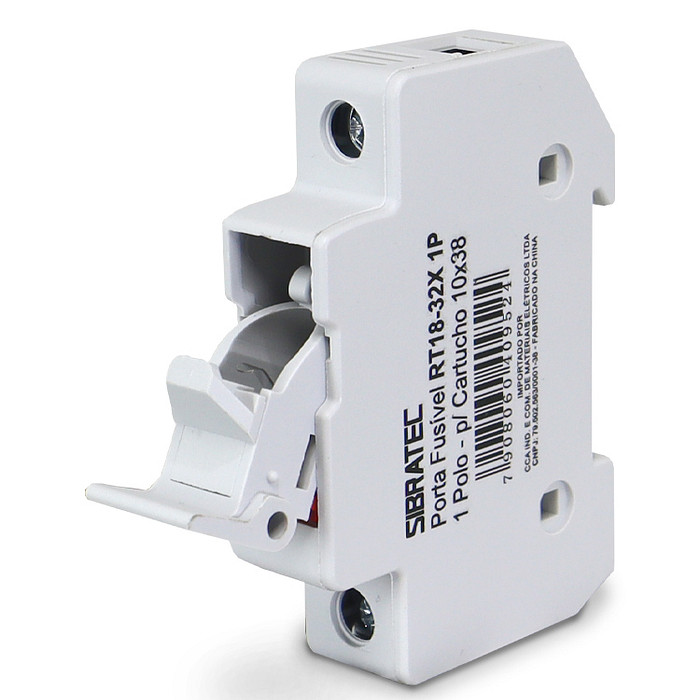 Porta Fusível Cartucho 1 Polo até 32A RO15 10x38mm 690V com LED Indicador - RT18-32