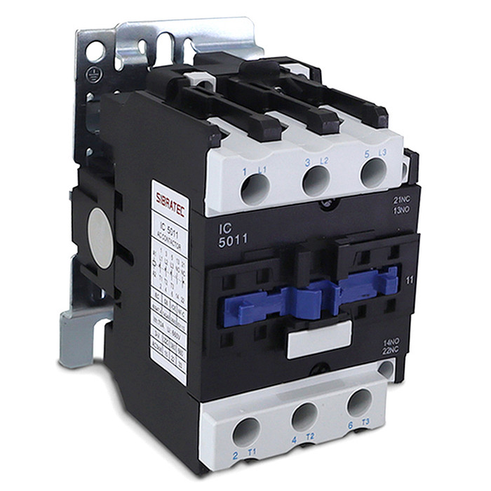 Contator Tripolar 50A 5011 Bobina 220V com 2 Contato aux. 1NA+1NF