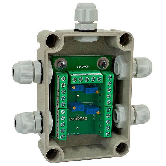 Caixa de Junção para até 4 Células de Carga com Ajuste - CJX4S