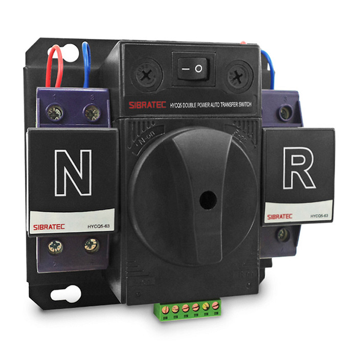 Chave de Transferência Automática 63A 2 Polos 220V Rede Gerador - HYCQ5M