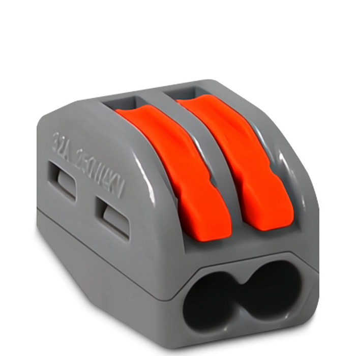 Conector de Emenda Rápida 2 Vias Conectadas para Cabo até 4mm² Corrente máx. 32A - KV412