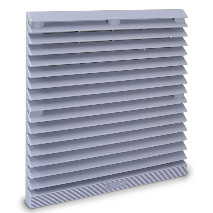 Veneziana com Filtro para Ventilador 150x150mm e 120x120mm cor Cinza