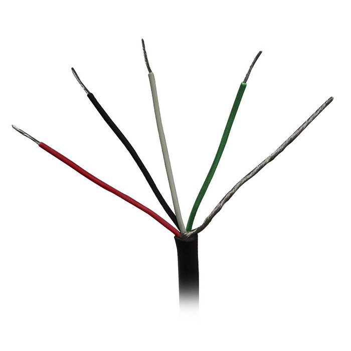 Cabo Blindado com 4 Vias + Malha (4 x 22 AWG) 5 Metros para Célula de Carga ou Encoder