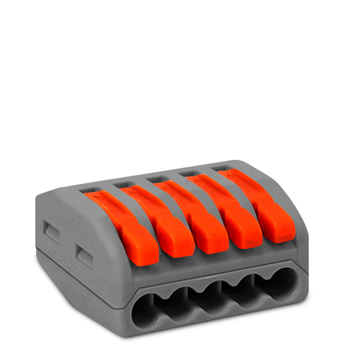 Conector de Emenda Rápida 5 Vias Conectadas para Cabo até 4mm² Corrente máx. 32A - KV415