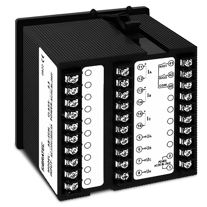 Multimedidor Trifásico (Tensão, Corrente e Frequência) 2 Saídas 96x96mm - AB-EC9L