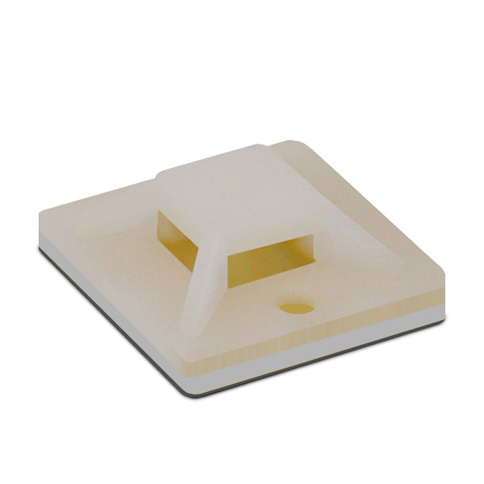 Suporte Auto Adesivo 30x30mm Fixador Abraçadeiras Branco Pacote 100 Peças